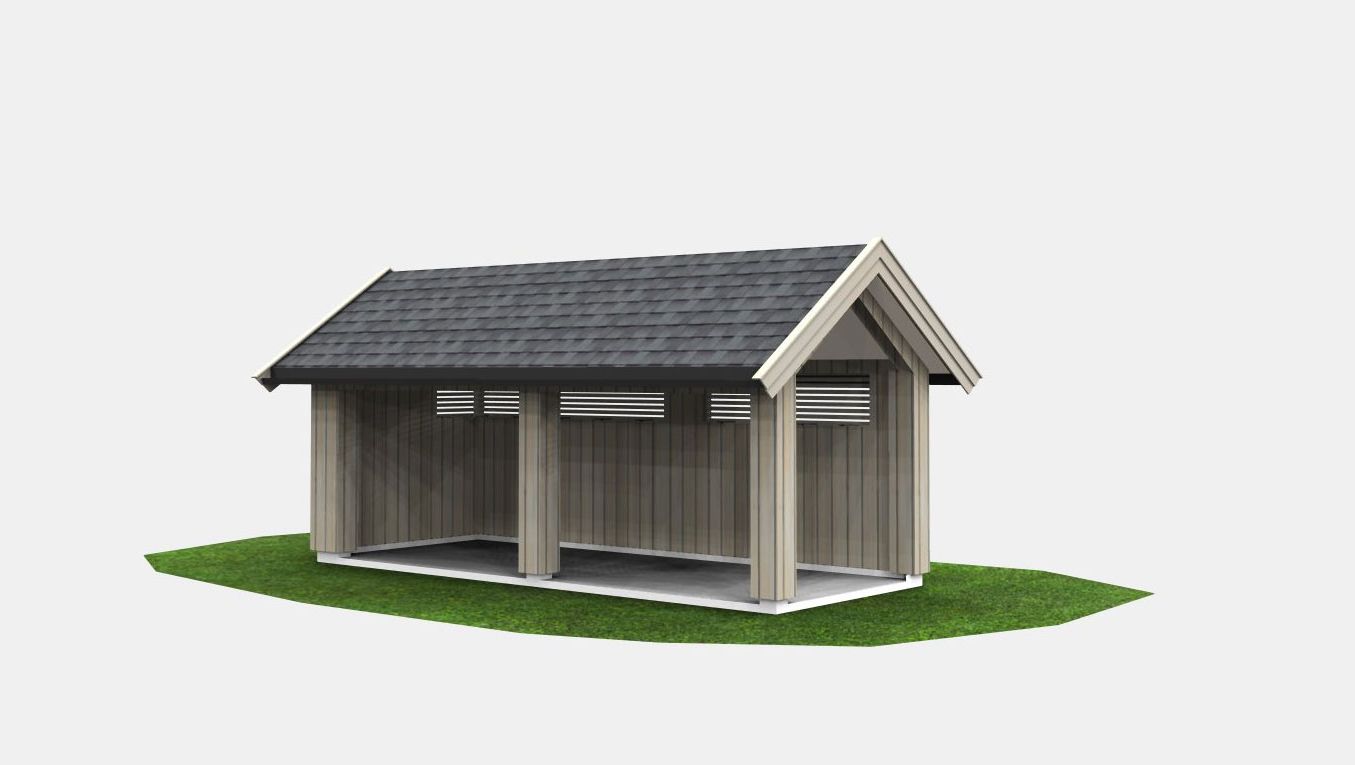 Vertikaldelte hytter